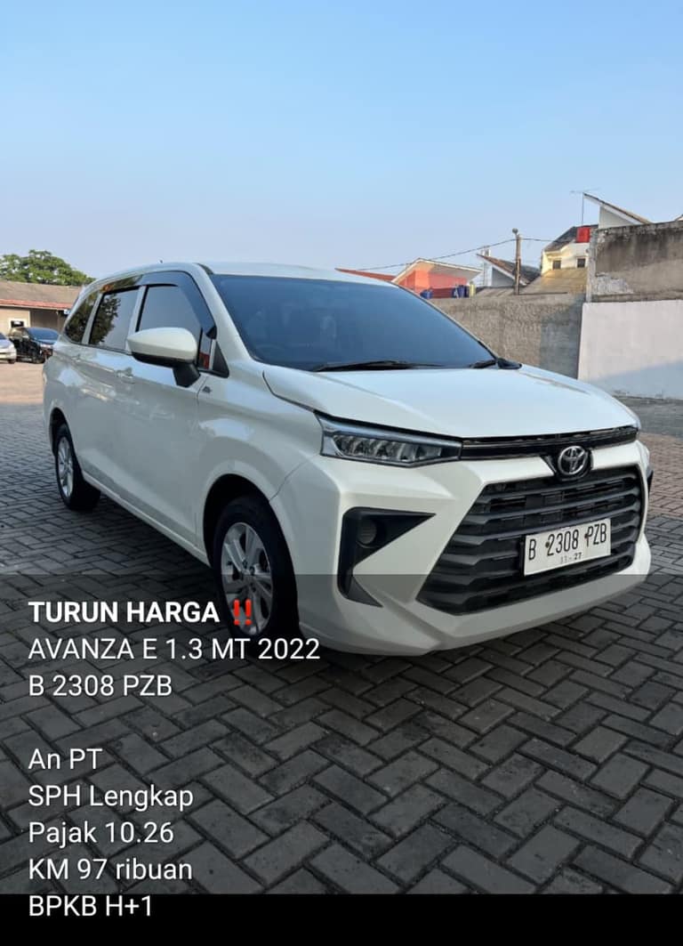 Toyota Avanza E 1.3 MT 2022